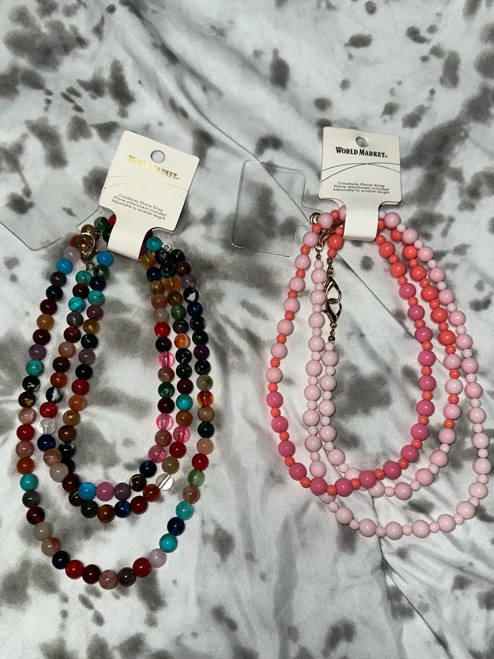 2 World Market Beaded Phone Straps